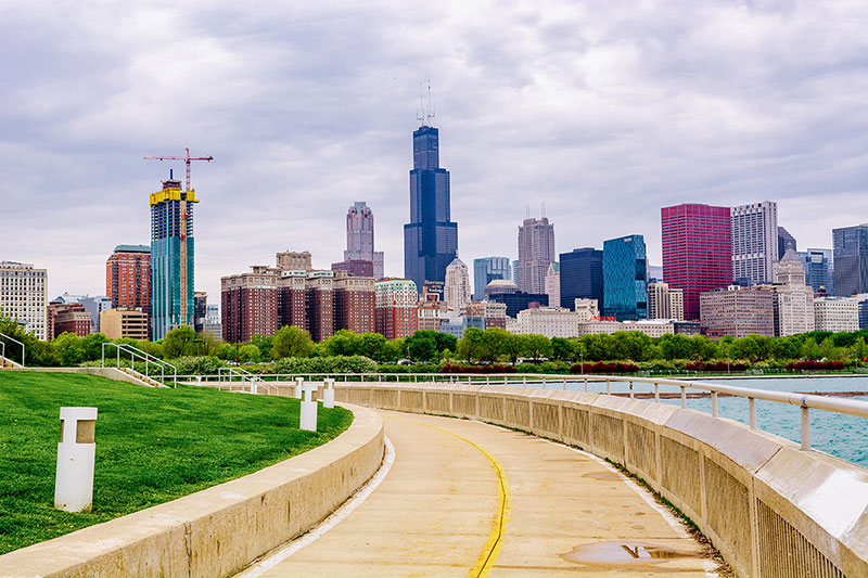 Con đường ven hồ Michigan cũng là một điểm đến thú vị của Chicago city - chicago city - dulichhoanmy.com