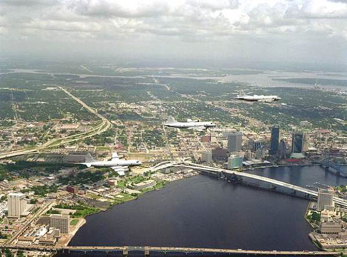 Cảnh thành phố Jacksonville nhìn từ trên cao. – Ảnh: en.wikipedia.org - Thành phố Jacksonville - dulichhoanmy.com