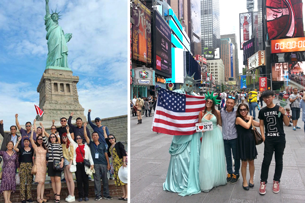 du lịch hoàn mỹ - những điểm đến đẹp khi đi du lịch hoa kỳ - Đoàn khách Du lịch Hoàn Mỹ tại New York.