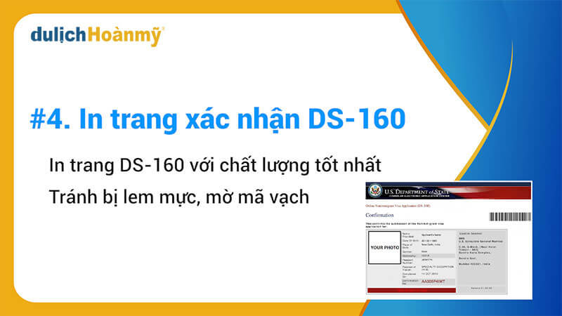 in trang xác nhận DS 160 gia hạn visa mỹ - dulichhoanmy.com - Lưu ý cần biết về DS - 160.